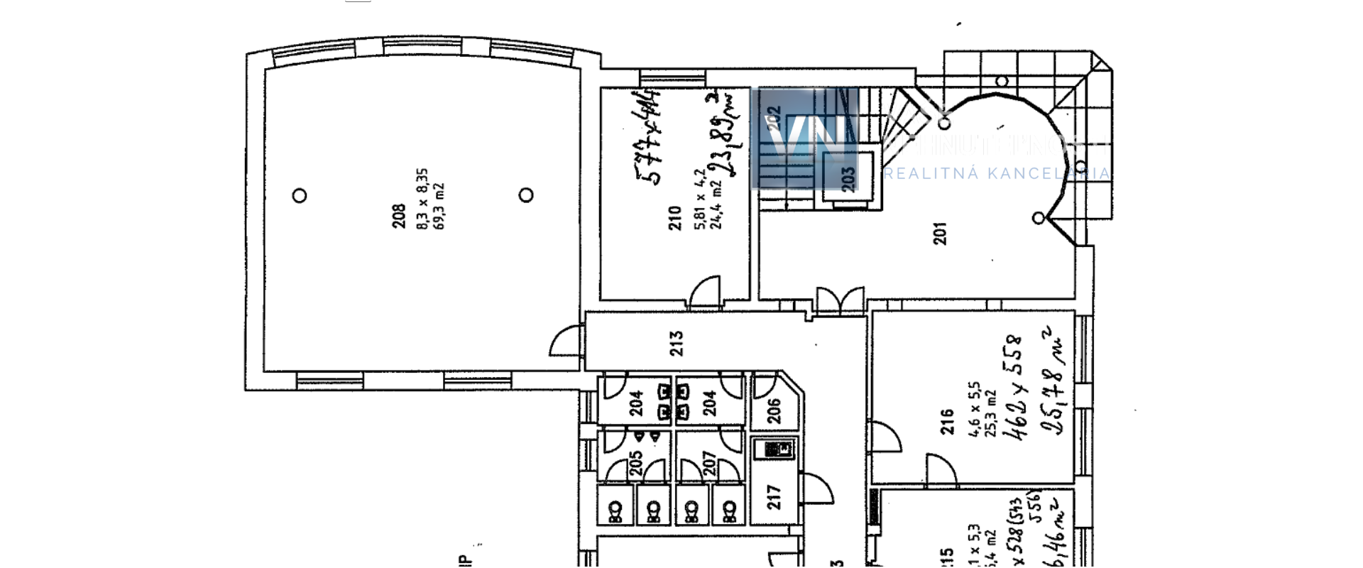 Prenájom kancelárskych priestorov v centre Prešova