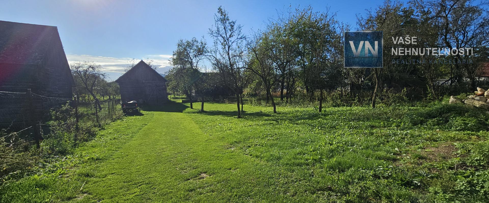 Starší rodinný dom s väčším pozemkom, 1487 m2, Záhradné