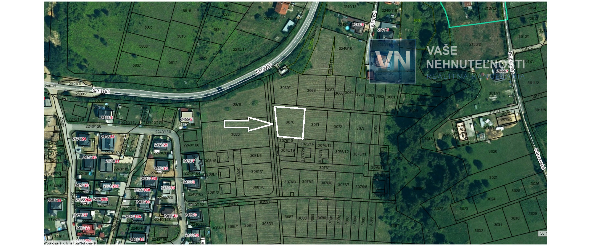 Stavebný pozemok s IS v novej lokalite – Kanaš (1063 m²)