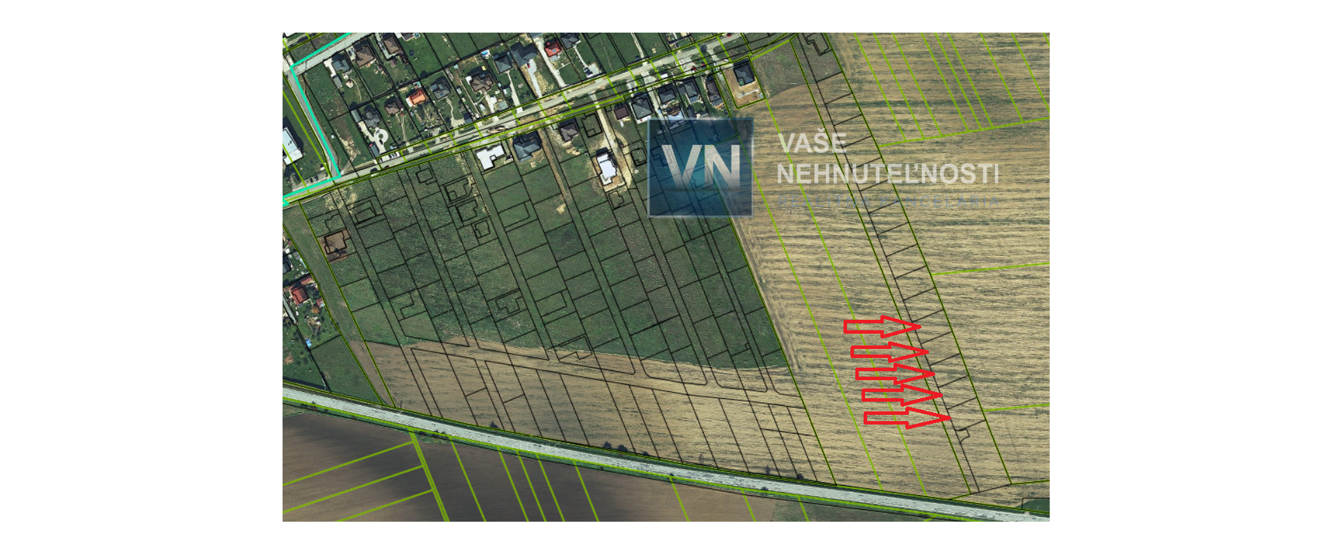 5 Stavebných pozemkov na predaj v obci Svinia