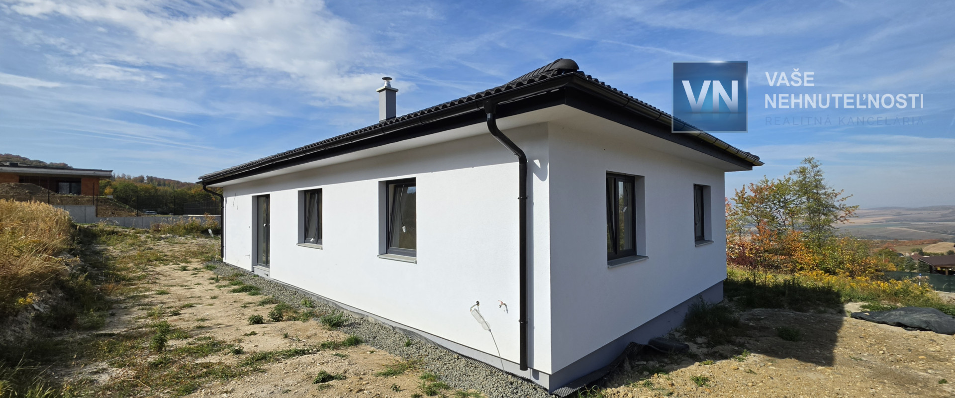 NOVOSTAVBA 4-IZBOVÉHO BUNGALOVU s terasou a krásnym výhľadom – Okružná pri Prešove